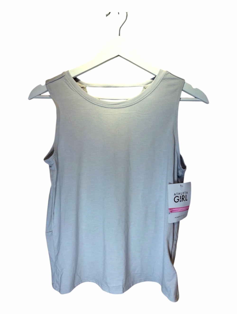 New Athleta Girl Girl’s XL Gray Twist Back Tank Top NWT